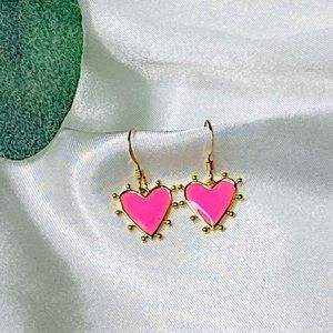 NWT 14k Hot pink earrings